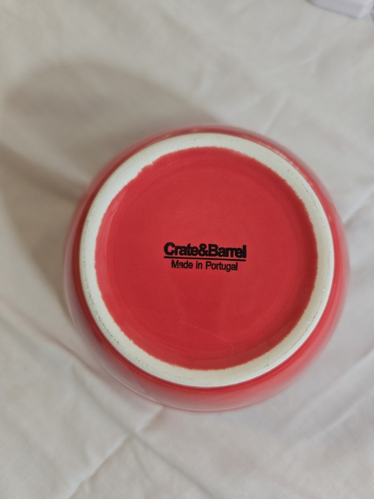 Crate & Barrel Small 5.5" x 3.5" Red Addison Nesting Mixing Bowl