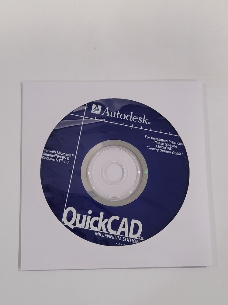 Autodesk QuickCAD PC CD-ROM Software, Millennium Edition - Disc Only