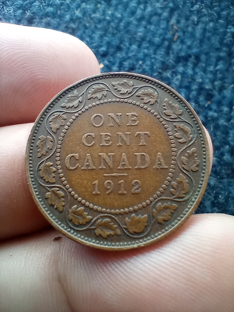 1912 1c Cent Canada Coin - Nice Example