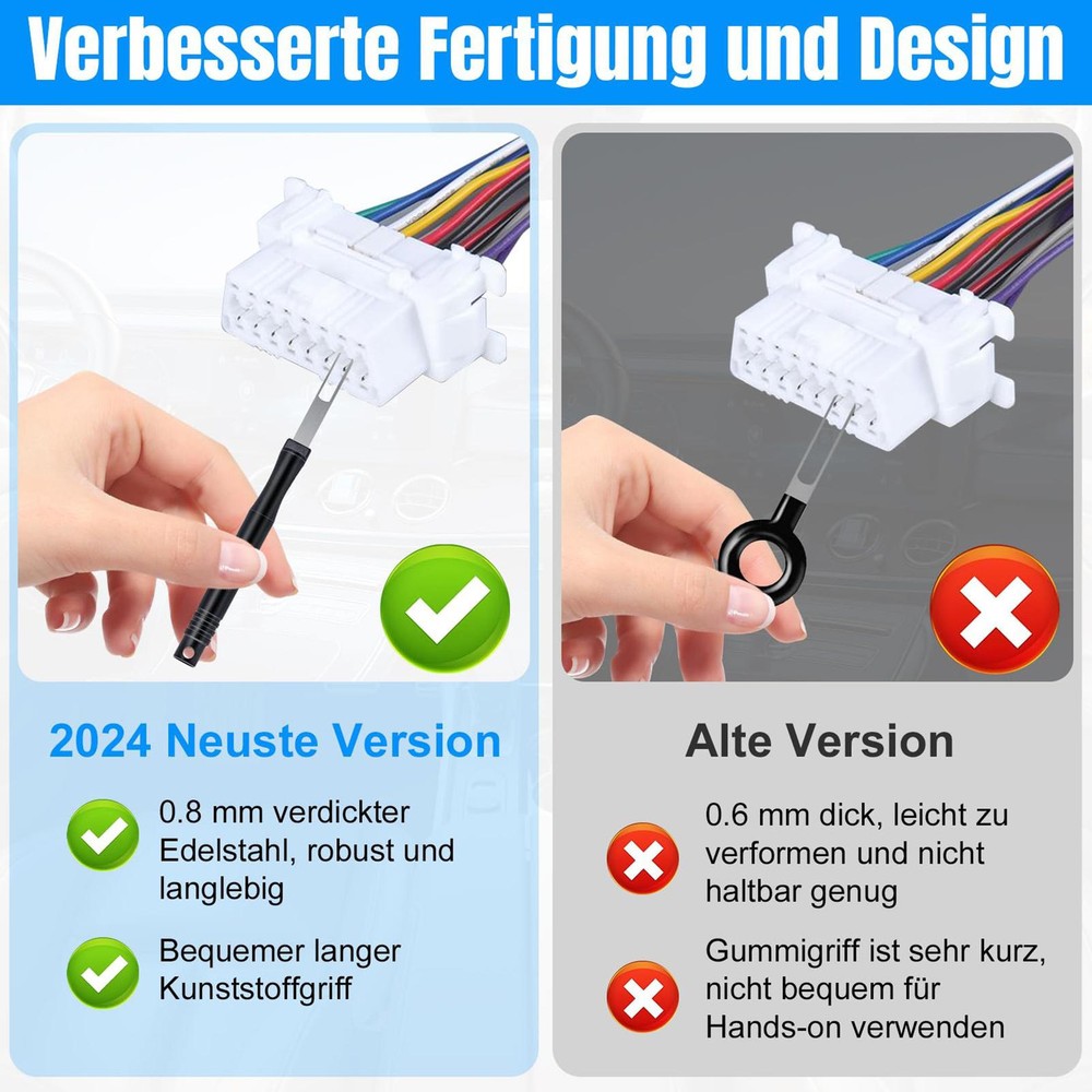 30Pcs Terminal Pin Removal Tool Kit Extractor Electrical Wire Connector Release