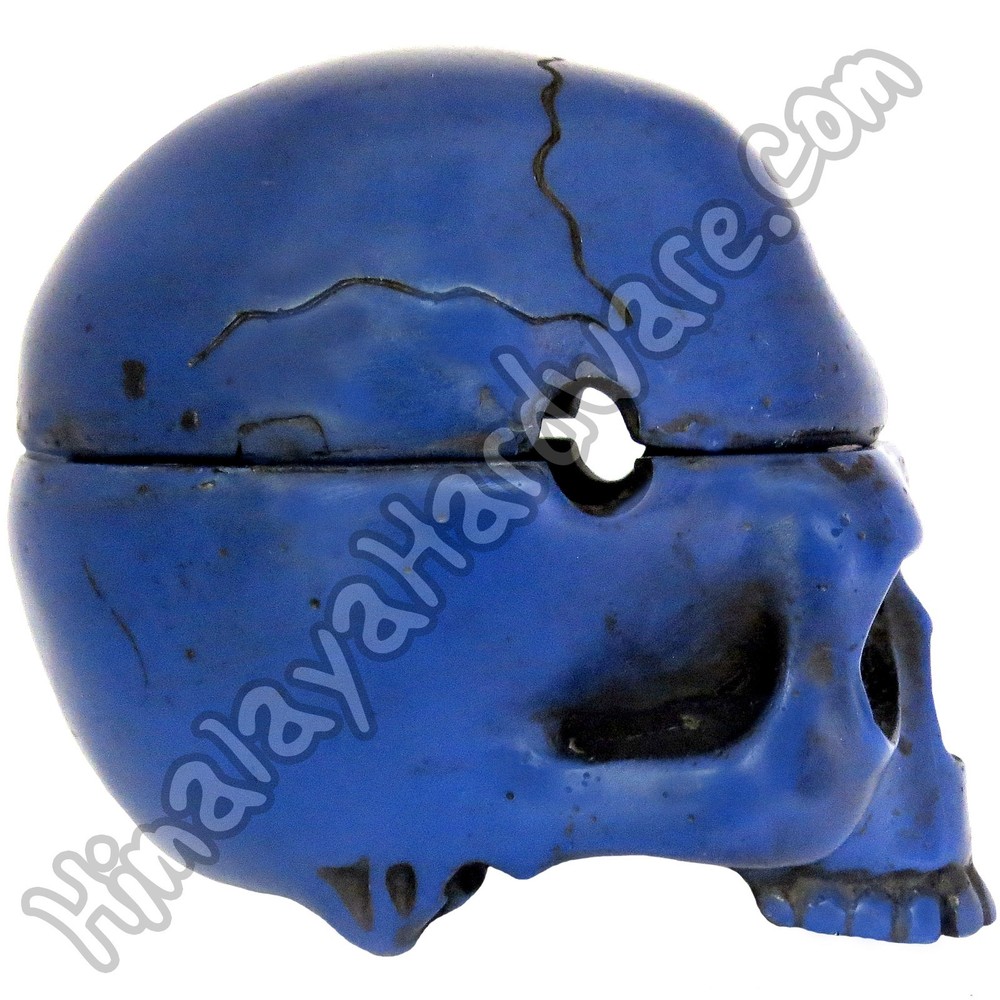 Resin Skull Storage Box: skeleton trinket container ashtray bone decorative jar