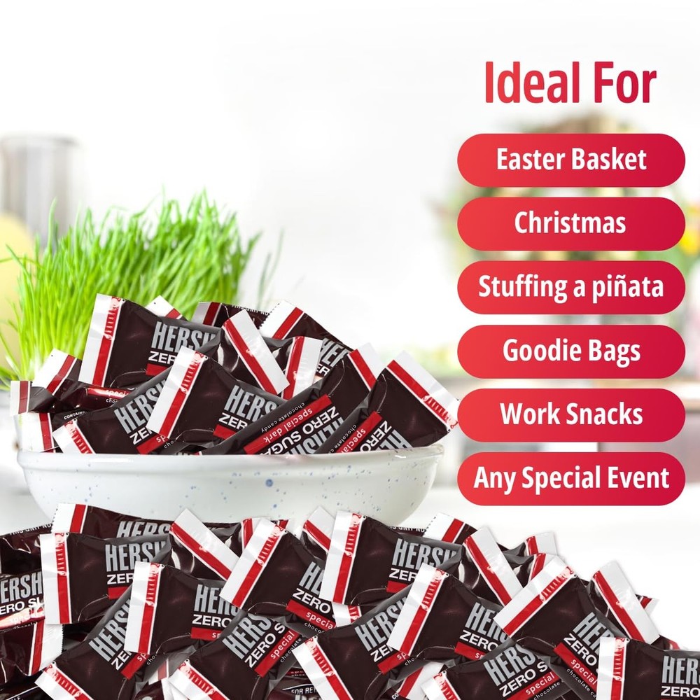 Zero Sugar Special Dark Chocolate Candy Bulk Pack Individually Wrapped Sugar...