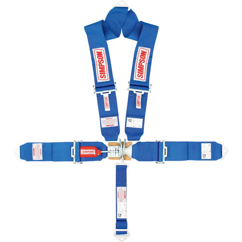Simpson Racing 29065BL Harness - Latch & Link (V-Type) - 5 Point - SFI 16.1 -