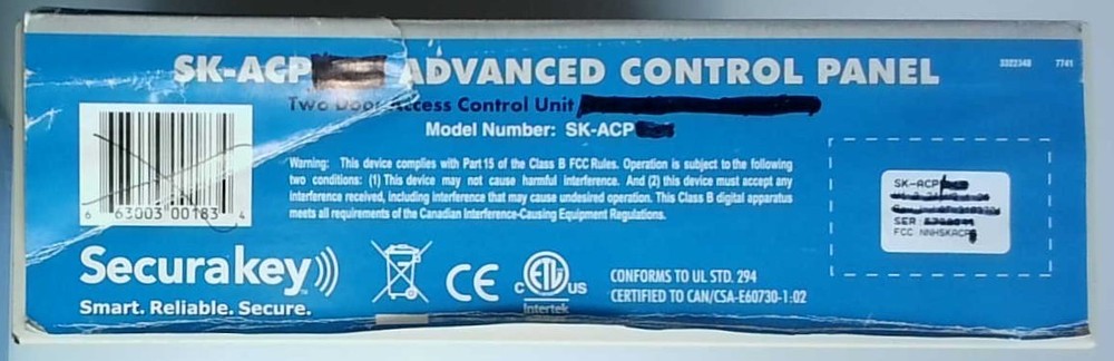 Securakey SK-ACP Version 2.41 Control Panel and Board