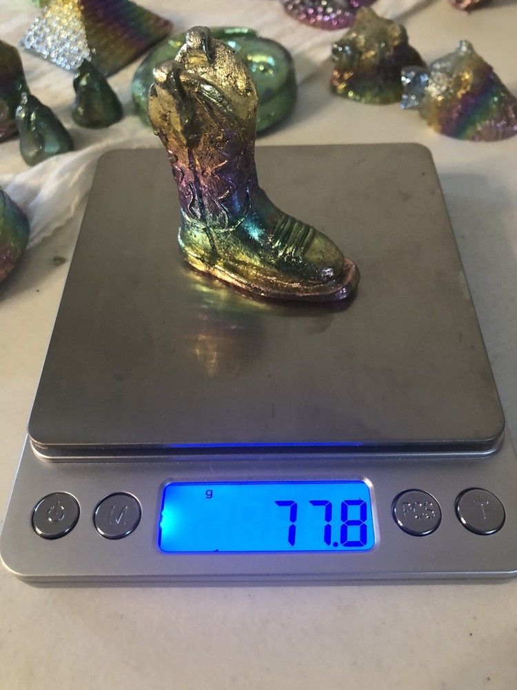Bismuth Crystal Large Rainbow Cowboy Boot