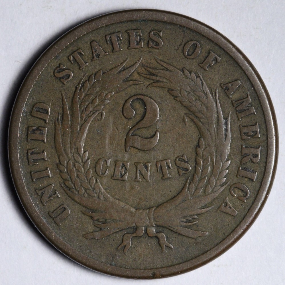 1865 Two Cent Piece VF E258 IACH