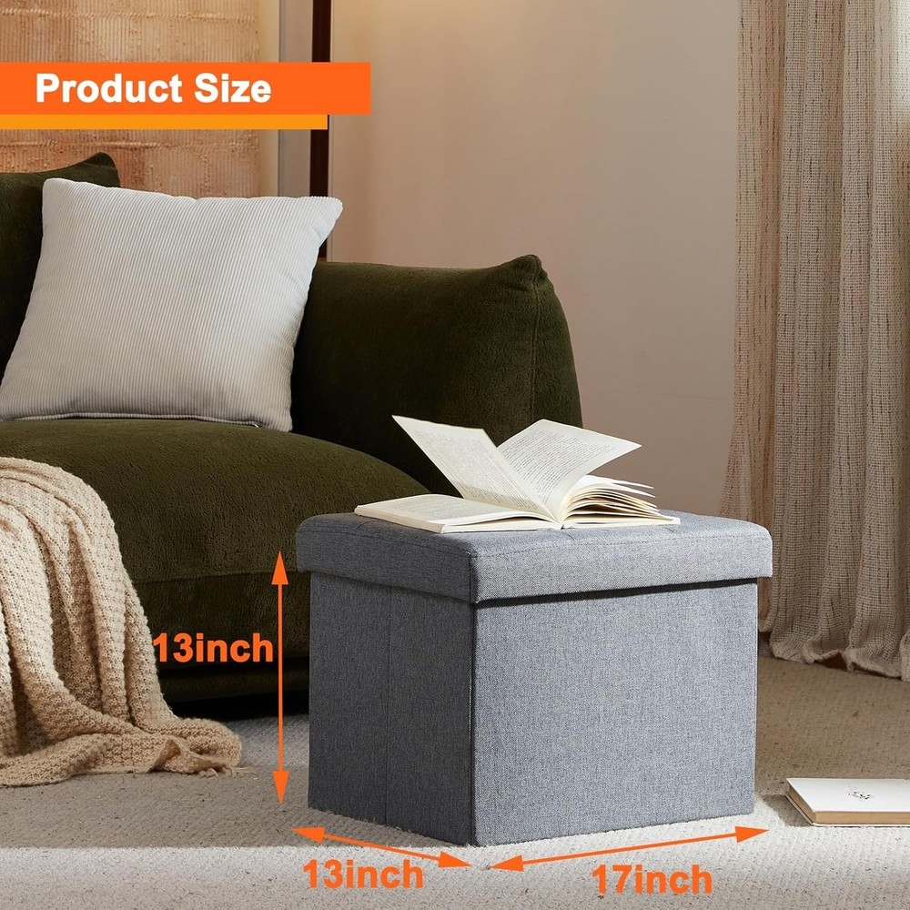 Storage Ottoman Footrest Stool Small Ottoman with Storage Foldable Ottomans F...
