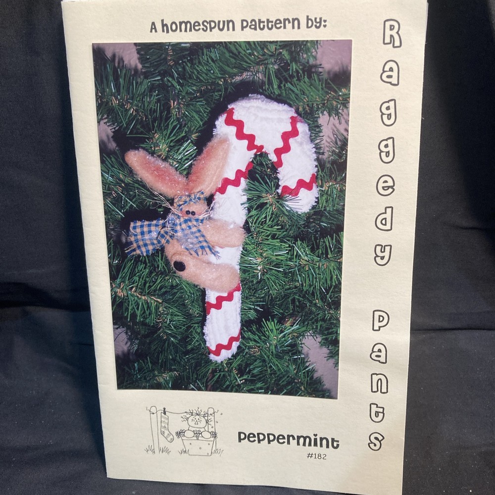 Raggedy Pants "Peppermint  #182 8 1/2” Ornament “ Pattern UNCUT