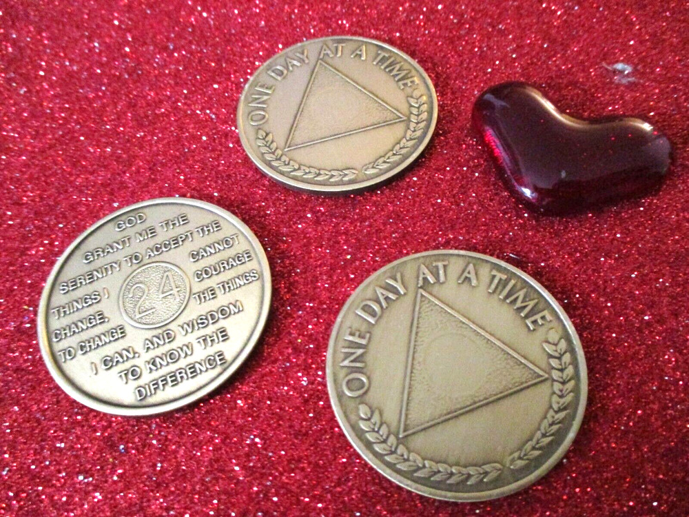 Coin Brass Chip All 12 Step Programs Medallion Surrender / Serenity