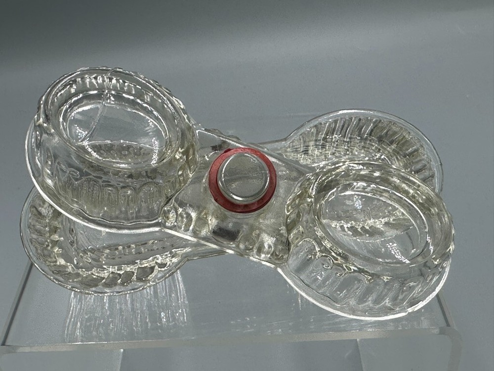 Antique Swivel OPERA GLASSES Figural Glass CANDY CONTAINER Binoculars