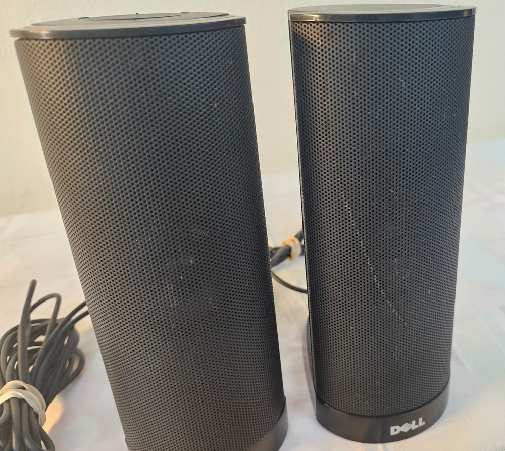 Dell AX210 Computer Speakers Black Wired w Adjustable Volume