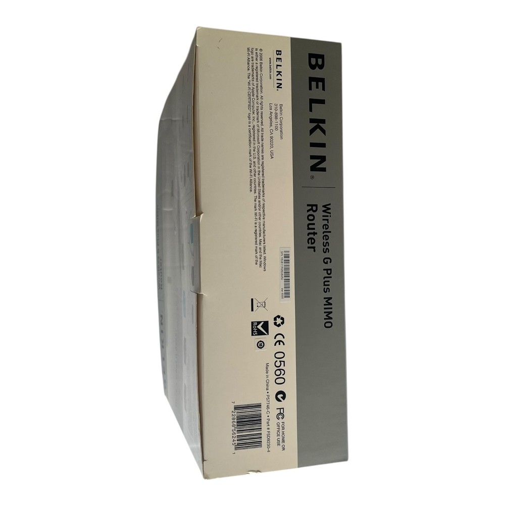 Belkin Wireless G Plus MIMO Router New