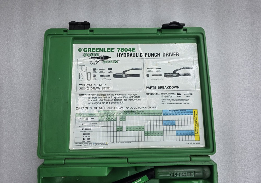 GREENLEE 7804E Hydraulic Punch Driver