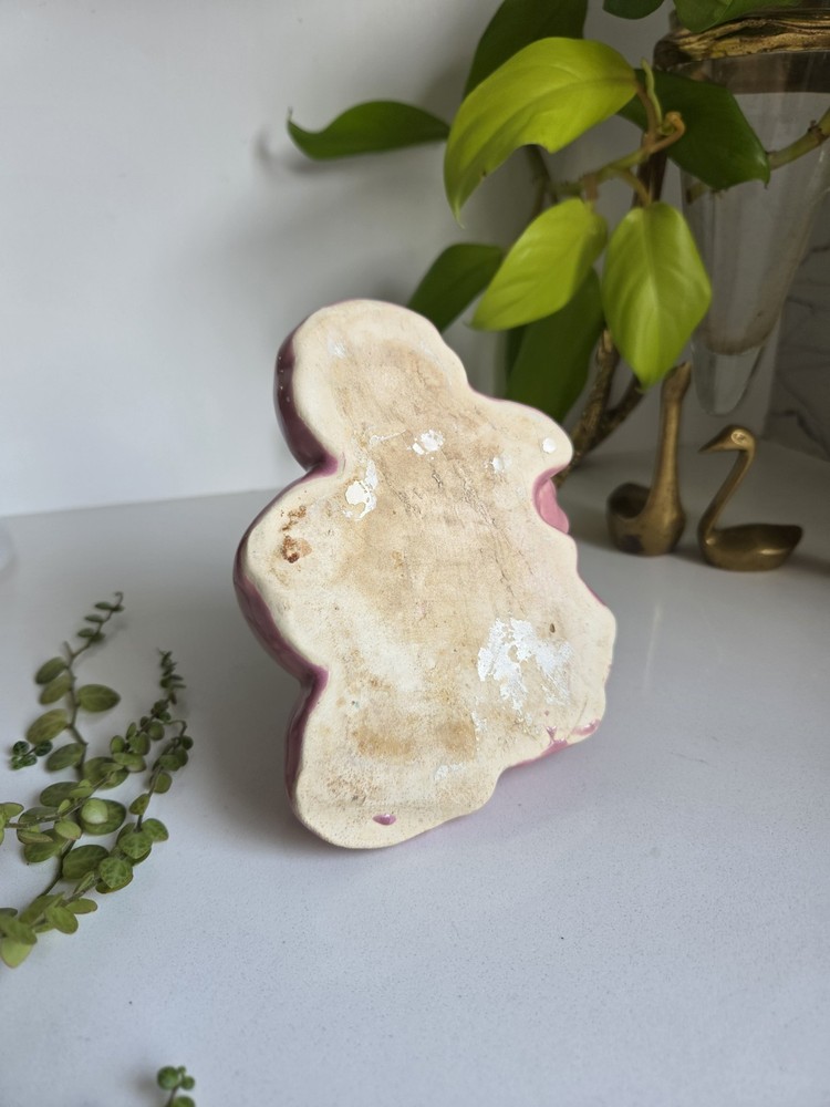 Vintage Ceramic Pink Triple Three Cat Planter