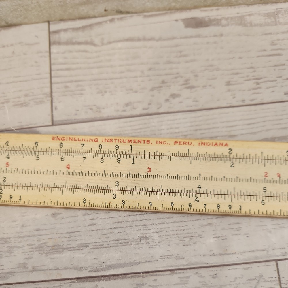 Vintage Slide Rule: Engineering Instruments inc 250-BT in sleeve, missing cursor