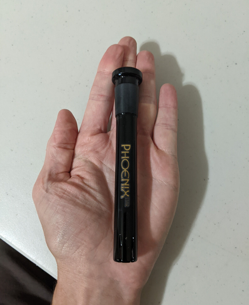 4" Inch 18mm/14mm Downstem Glass Slide Full Black MATRIX Perc Diffuser