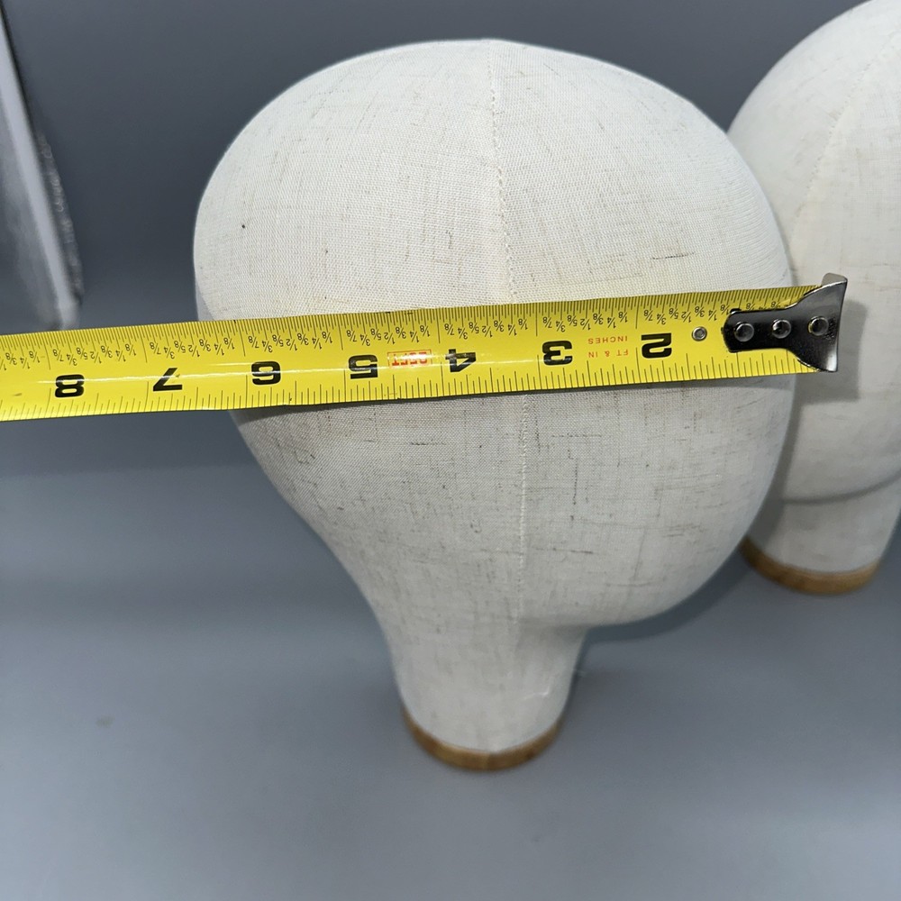 2-Tabletop Canvas Wig Making Mannequin Hat Holder Stand