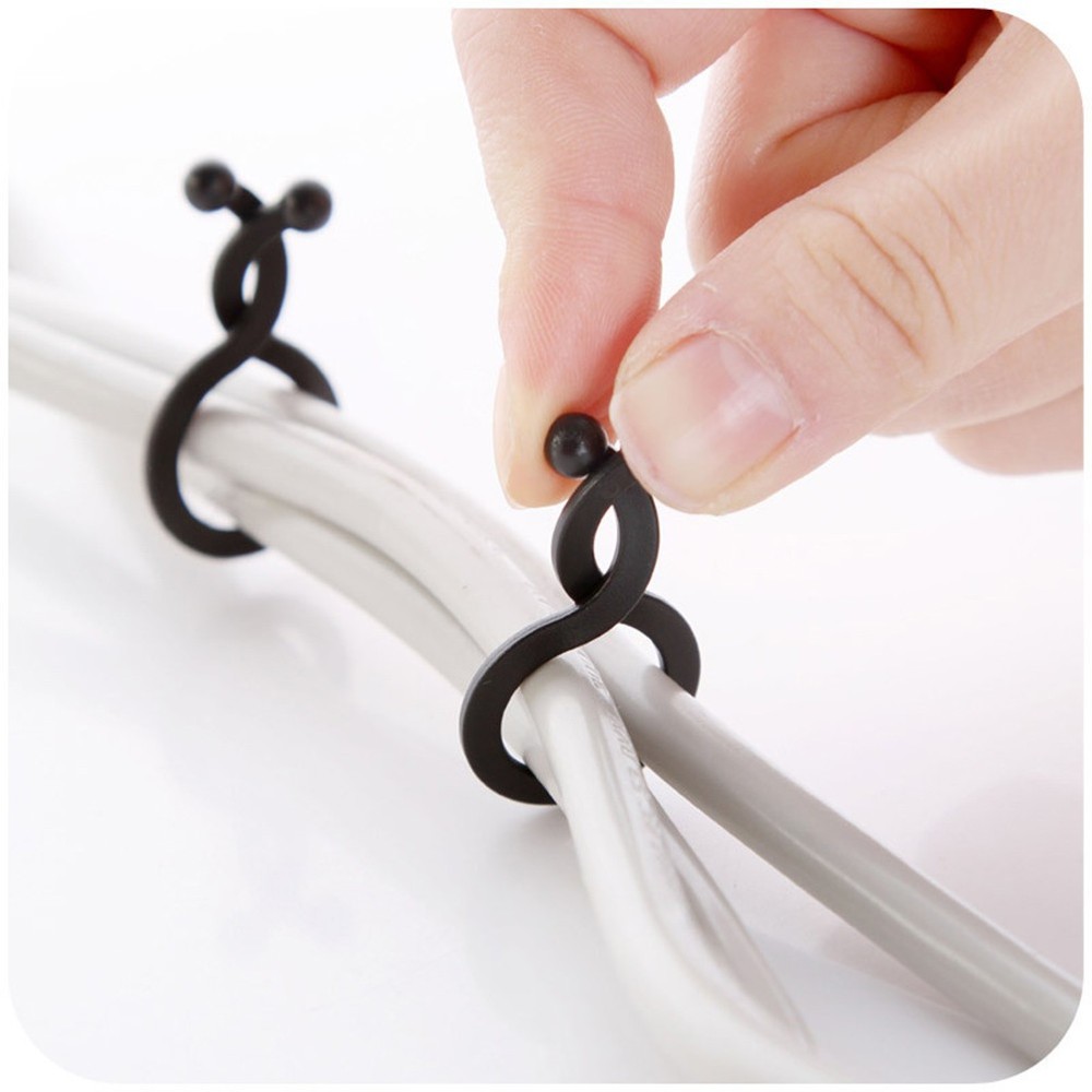 100 Pcs Desktop Fixed Data Cable Clips Multi-purpose Holder Ev Fixing