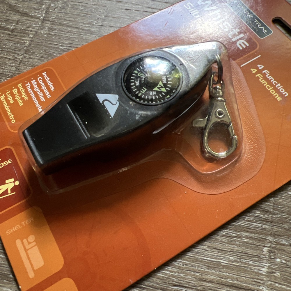 Ozark Trail 4 Function Whistle Compass Magnifier Thermometer Outdoor Equipment