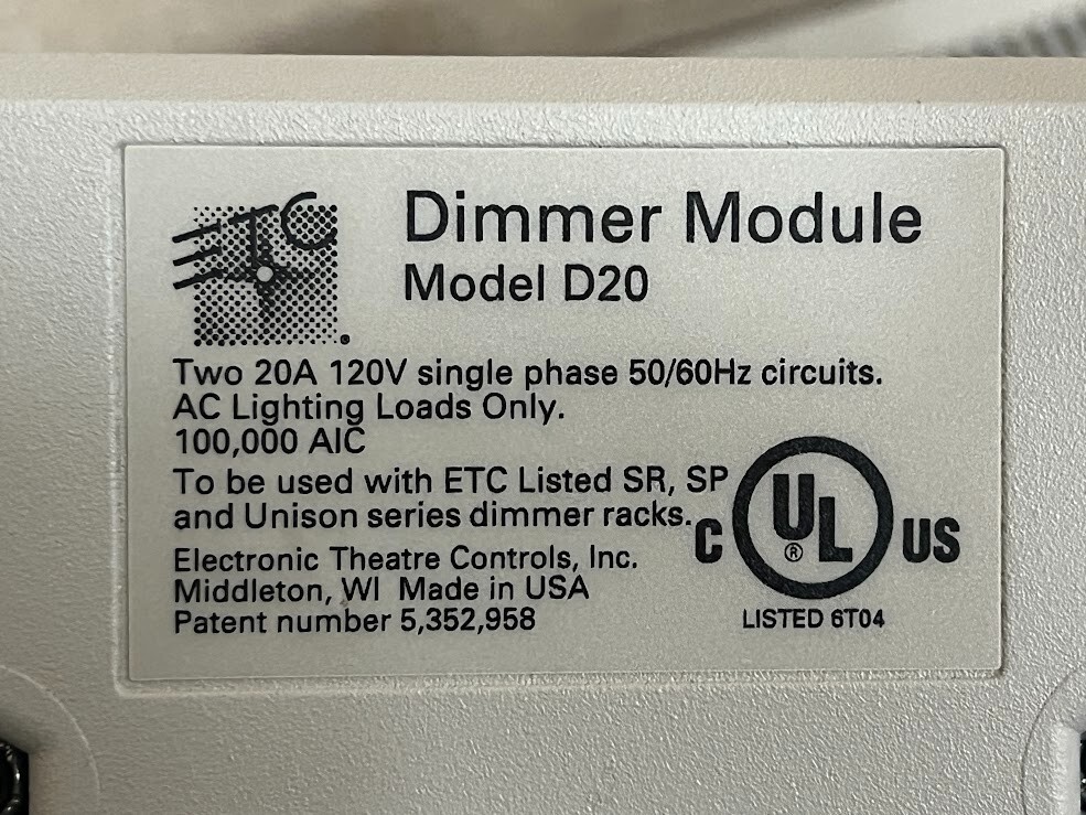 ETC D20 Dimmer Module, Used