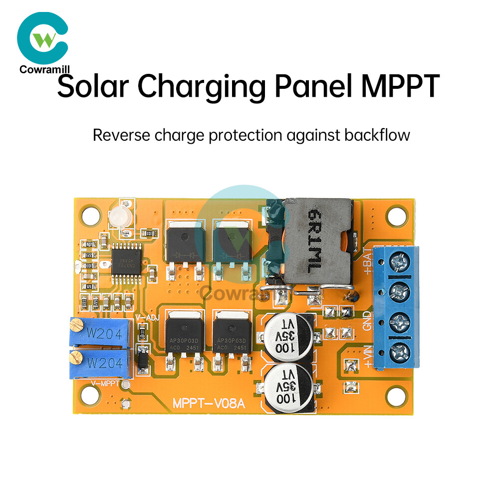 DC8-28V 5A 100W MPPT Solar Charging Panel Regulator Controller 9V 12V 24V Switch
