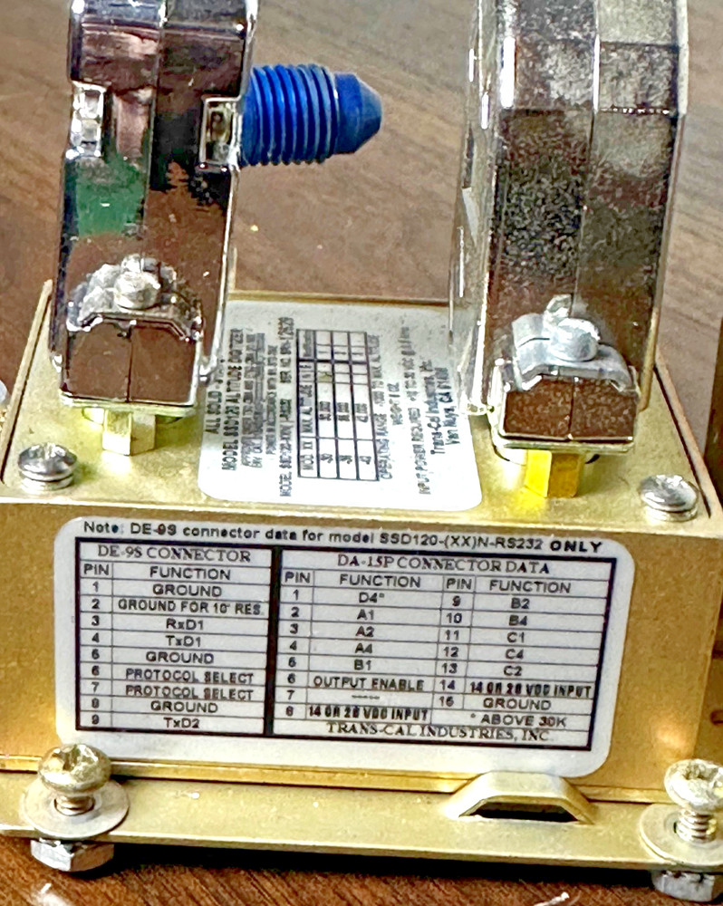 Trans Cal SSD120-30N RS232 Altitude Encoder with Connectors - Working as Removed