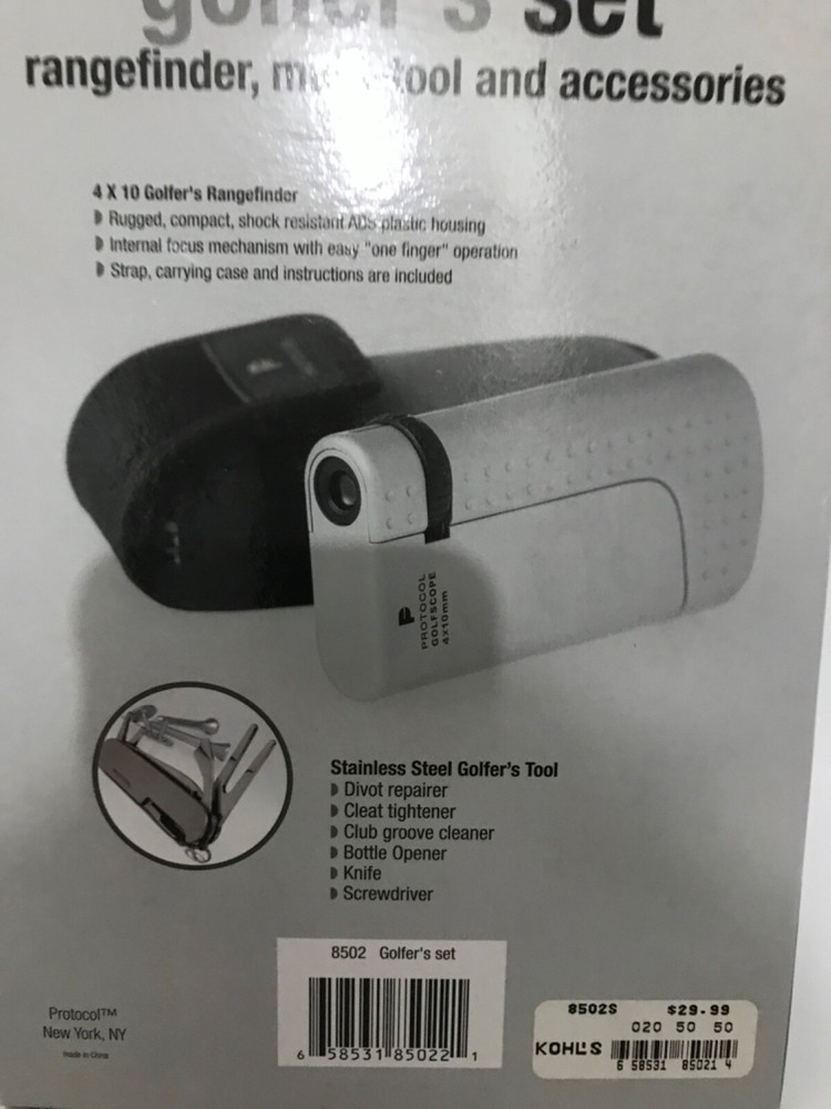Protocol Golfers Multi Tool Set Rangefinder And Accessories Golfing golf tech