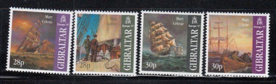 GIBRALTAR Sailing Ship "Mary Celeste" MNH set