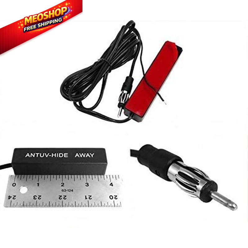 Universal Car Hidden Amplified Antenna Kit 12v Electronic medium, Black