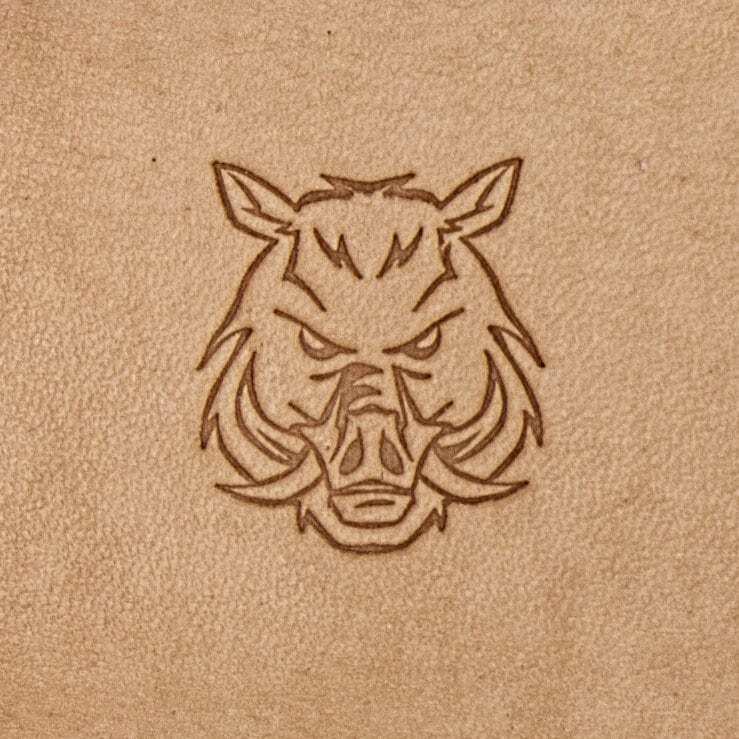 Leather Stamp: Boar 3 - Delrin Material