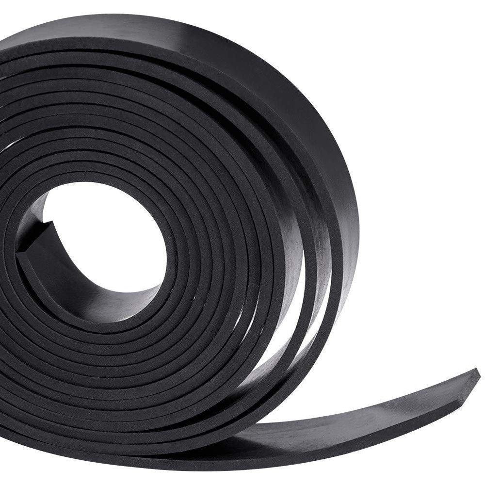 Solid Neoprene Rubber Strips Roll 3/16 Thick x 1 Wide x 10 Ft Weather Stripping