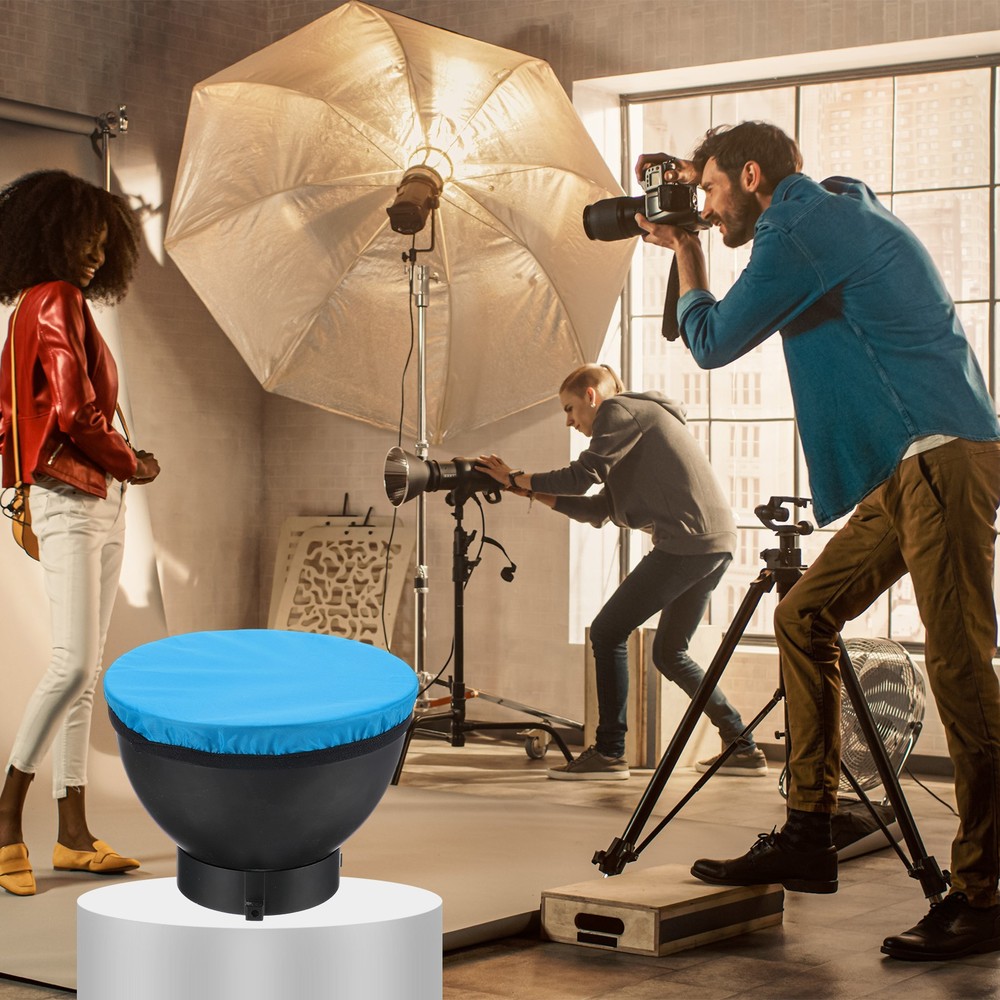 5pcs 7.1" x 7.1" Soft Mini Flash Bounce Diffuser Cap, for Flashlight, Blue