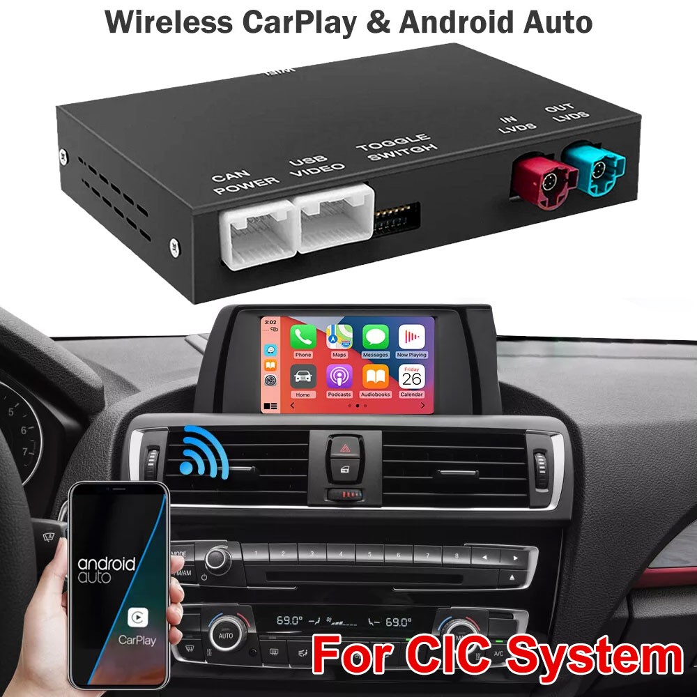 For BMW 328i 2008-2013 CIC System Wireless Apple Carplay Android Auto Module