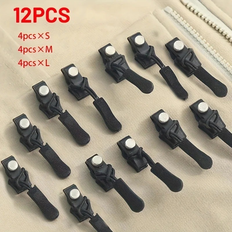 12-Pack Universal Quick-Fix Zipper Repair Kit Detachable Slider Replacement