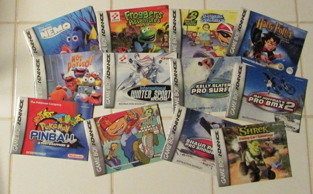 Nintendo Game Boy Basic / Advance / Color manuals & boxes gameboy booklets