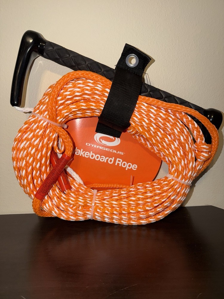 O'Rageous Wakeboard Rope Single Rider 65FT Poly Braided