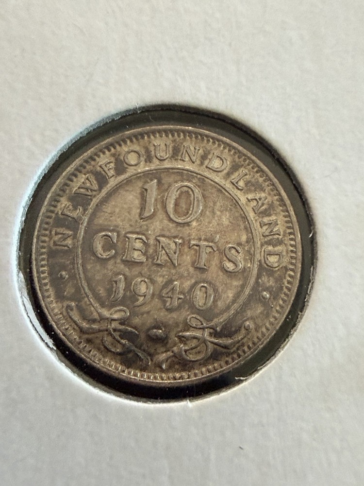 1940 Newfoundland 10 Cents Silver Nice Grade