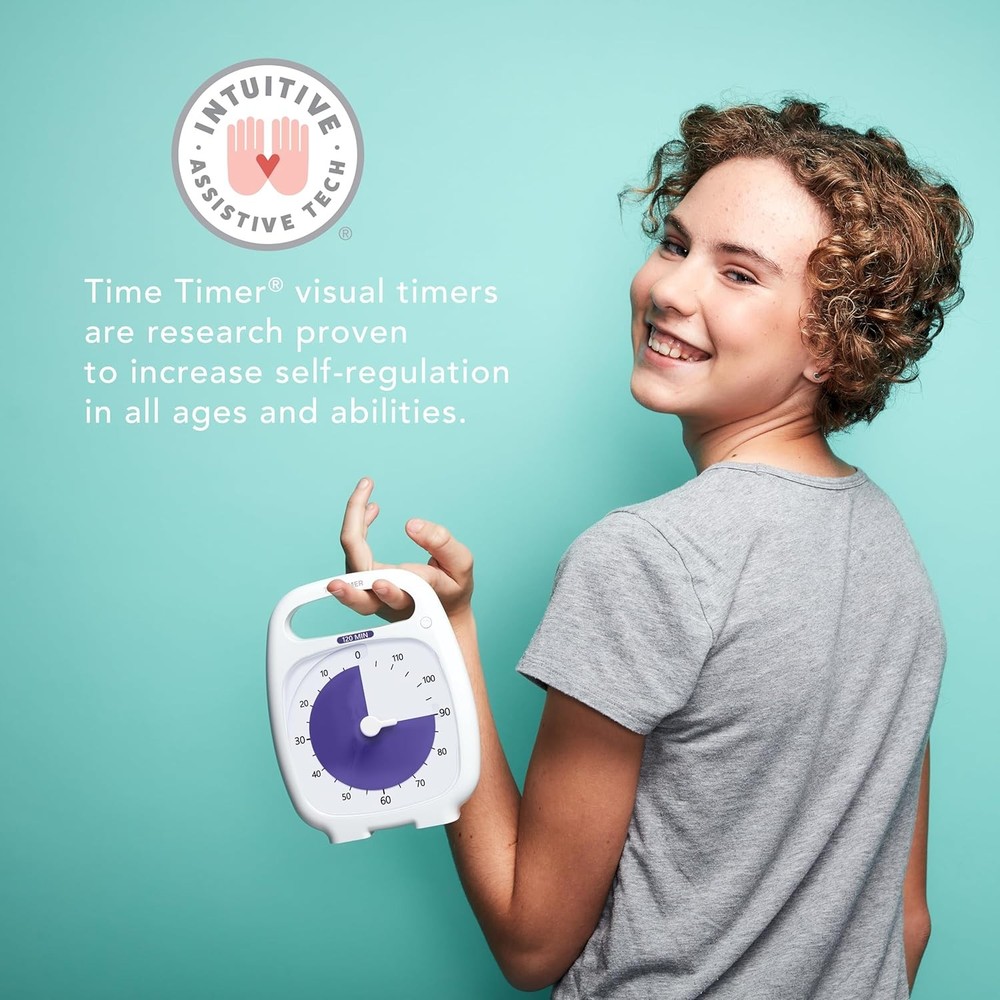 TIME TIMER PLUS 120 Minute Desk Visual Timer Countdown Timer with Portable Ha...