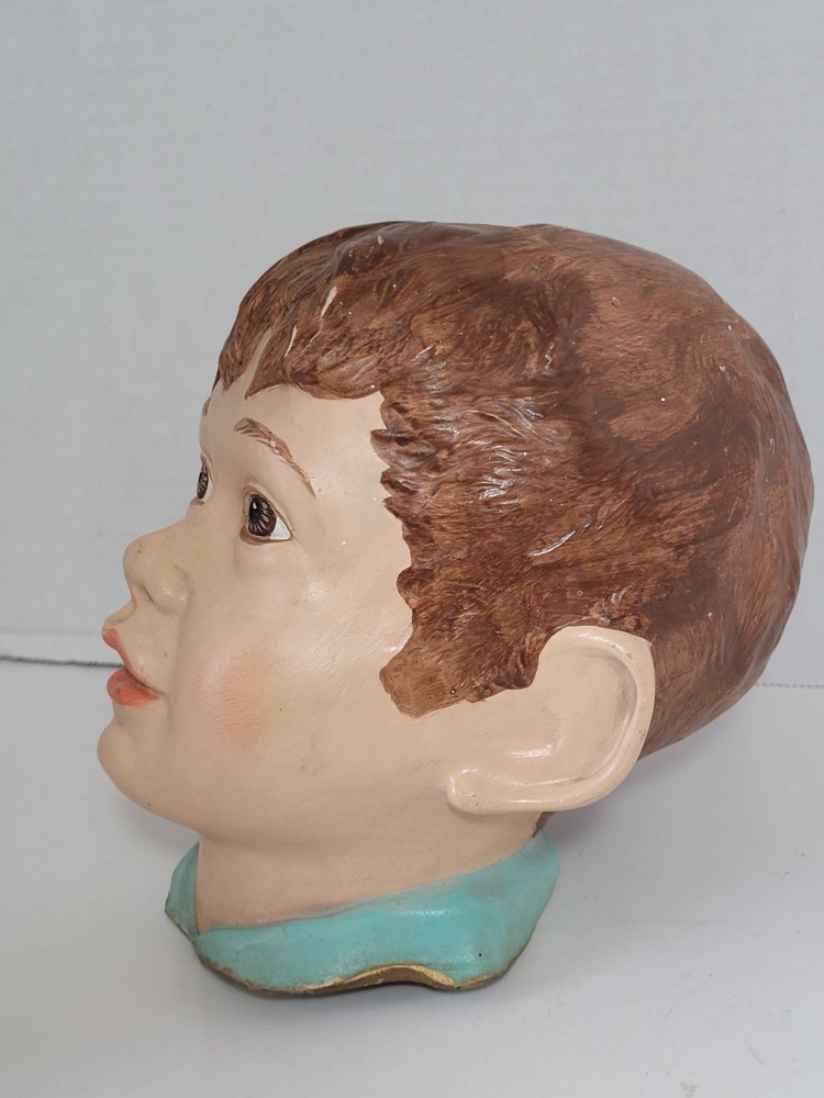 Vintage Ceramic Painted Head Bust Little Boy Doll Making?