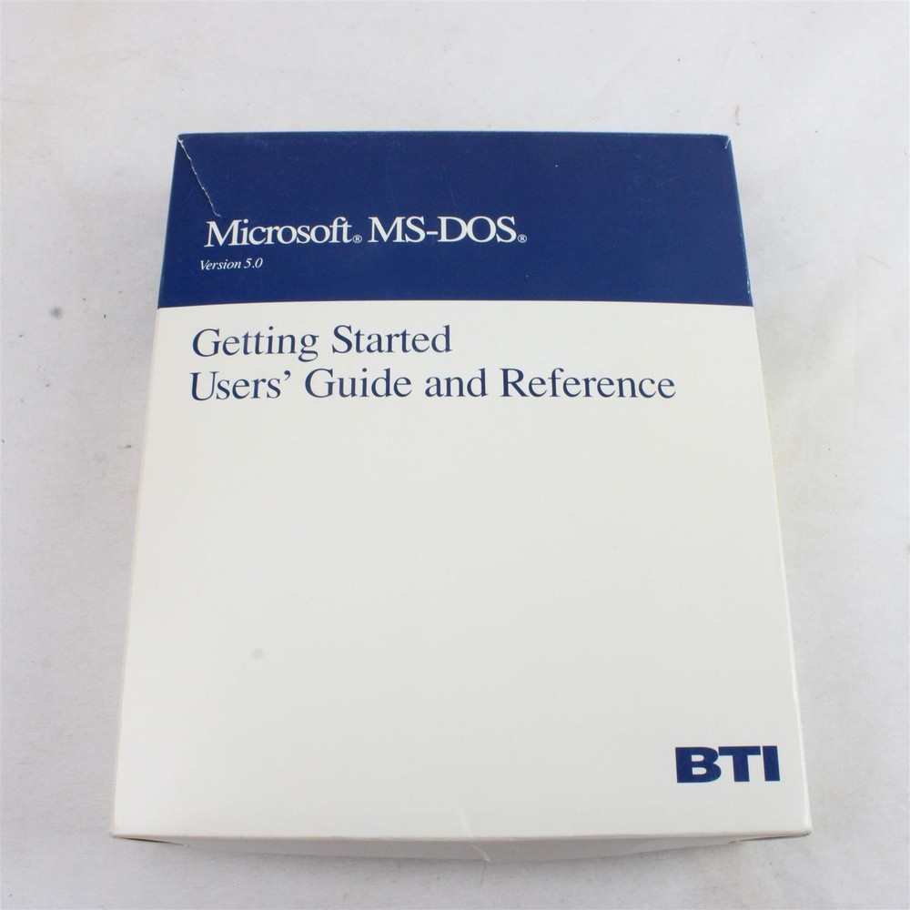 Vintage Microsoft MS-DOS 5.0 Users Guide & Reference BTI