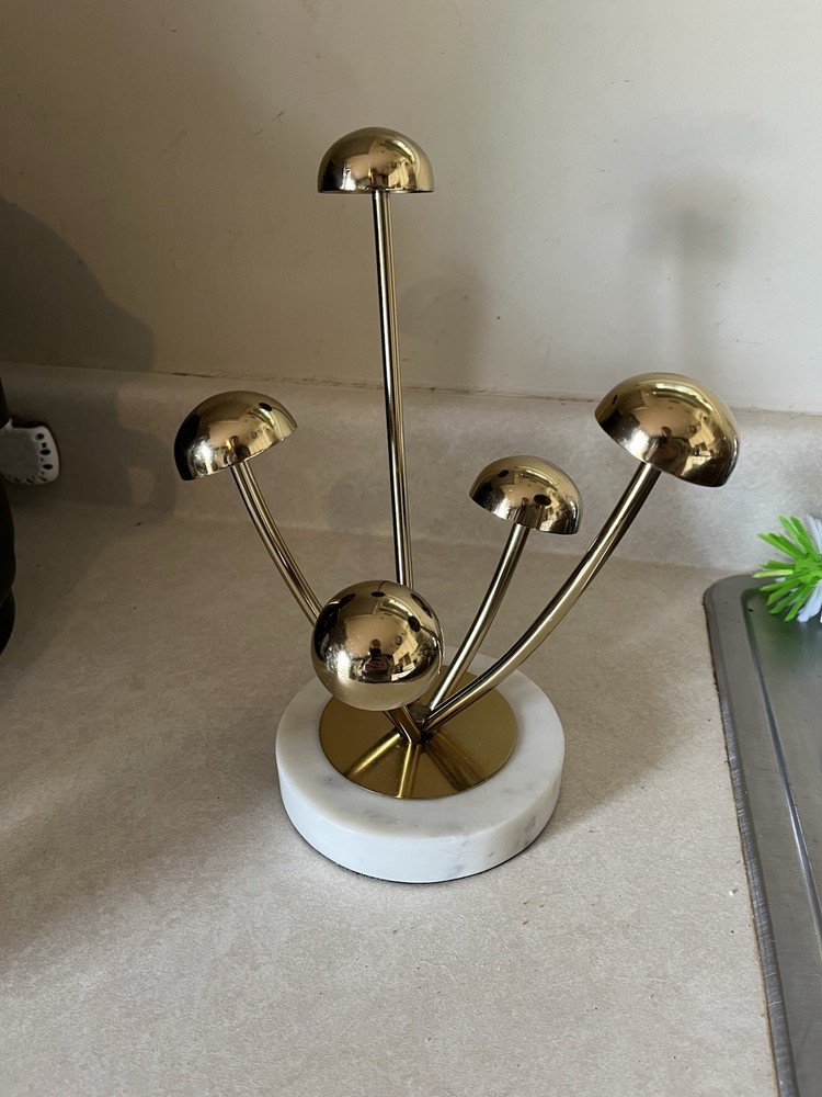 Unique Mushroom Mcm Look Figure On Marble Stand