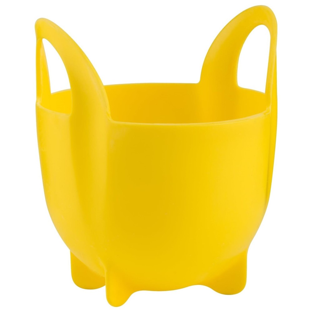 Trudeau Silicone Egg Poacher with Handle - Yellow