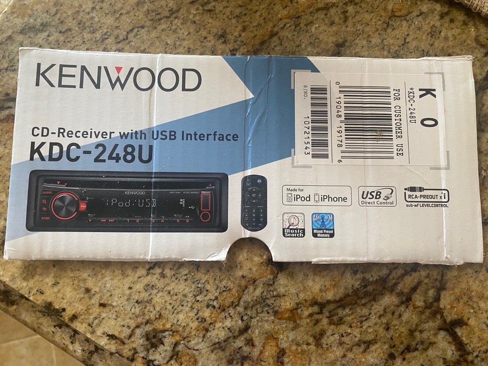 KENWOOD KDC-248U Car Stereo CD-Receiver with USB Interface