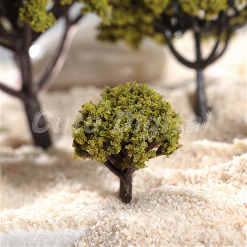 40pcs Mixed Scale Model Trees Train Railway Architecture Diorama Scenery Layout