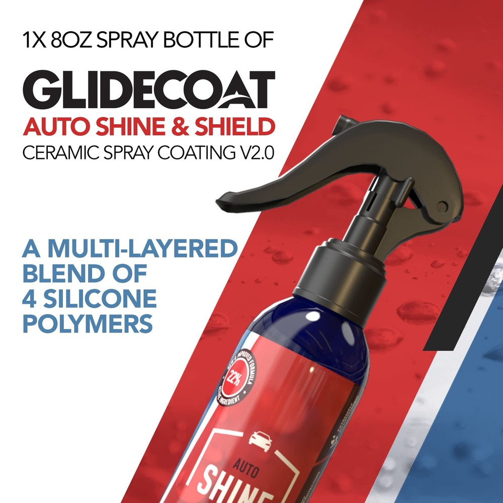 Glidecoat Auto Shine & Shield V2.0 (8oz) - Silica-Based Ceramic Coating |...