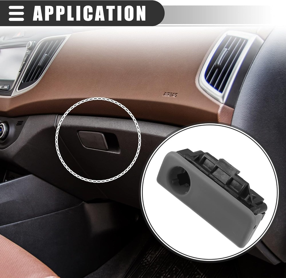 Glove Box Latch Handle, Car Interior Accessories, 2004-2010, Plastic, Gray