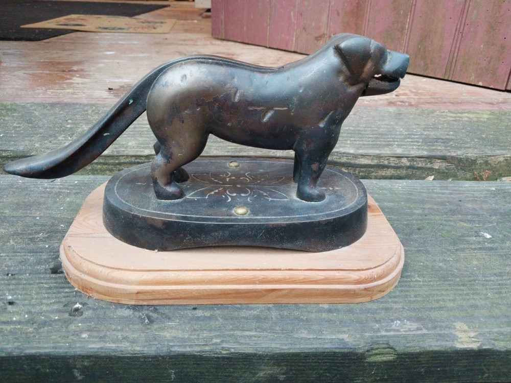 Antique Bronze Bulldog Nutcracker