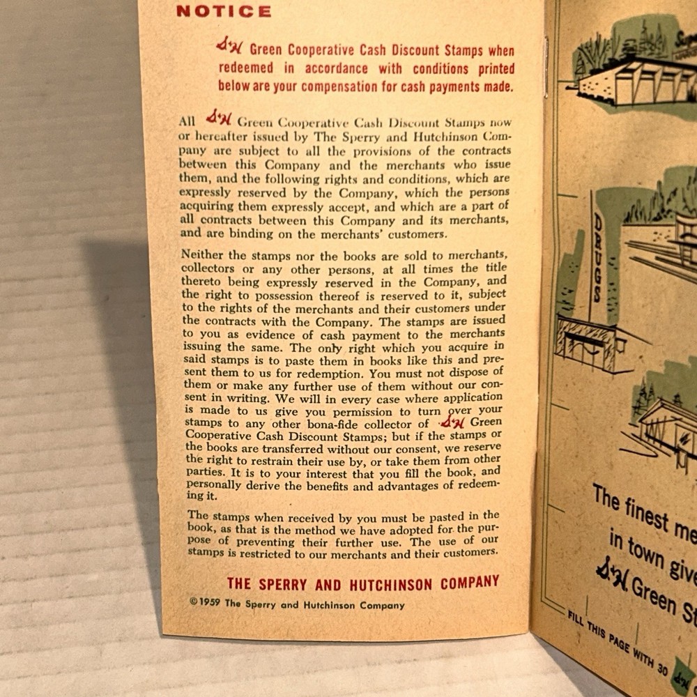 S&H Green Stamps Book