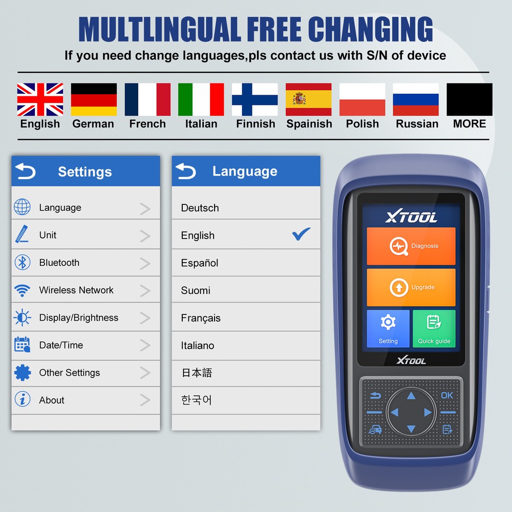 XTOOL A30 PRO Car Full Diagnostic Scanner Bi-directional IMMO Reset Coding Tool