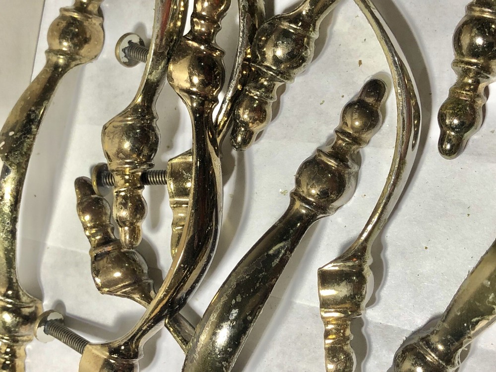 10 Metal Drawer Pulls 5.25” Long. 1977